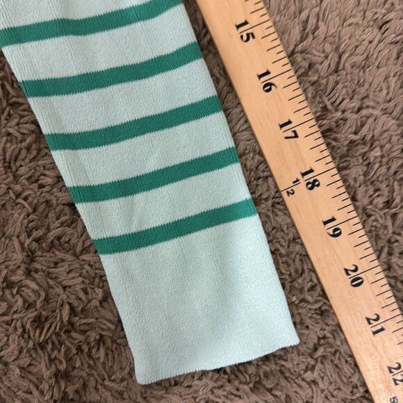 Tory Burch NWT Polina Green Sailor Stripe Viscose Sweater size M Business Casual - Picture 6 of 11